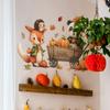 Nuevo Divertido-E347 Dibujos Animados Transportando Calabaza Gatito Zorro y Erizo Decoración del Hogar Pegatinas de Pared Venta al por Mayor