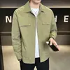 Chaqueta Holgada Nueva para Hombre Primavera y Otoño con Cuello de Solapa, Bolsillos Grandes y Diseño Moderno para Adolescentes