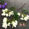 Novos Galhos de Flor Artificial Jacarandá para Decoração de Casamento, Flores Artificiais de Alto Padrão para Paisagismo Interno e Externo, Flores para Decoração de Jardim em Atacado