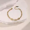 Pulsera de Doble Capa y Una Sola Capa con Mariposa y Trébol de Cinco Hojas para Mujer, Acero de Titanio, Nácar, Acero Inoxidable, No se Desvanece, Moderna y Exquisita, Varios Estilos de Joyería