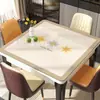 Mantel cuadrado de PVC, lavable, a prueba de aceite, impermeable, tapete cuadrado para mesa, protector de mesa resistente al calor, mantel de comedor
