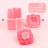 Moldes de bolo da lua da série flor, apresentando formas de flor realistas em vários tamanhos, são ferramentas tridimensionais para confeitaria e panificação prensadas à mão.