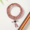 Pulseira de Contas de Madeira de Cipreste Vermelho Premium para Buda, Madeira de Cedro com Grão Liso, Furo Pequeno, Contas em Estilo Vintage, Pulseira Unissex Estilo Chinês Atacado