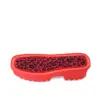 Suelas Rosadas al por Mayor Zapatillas Cálidas Tejidas a Mano Zapatos de Algodón Tacones Altos Plataforma Alta Superficie de Seda Fina Plataforma Impermeable