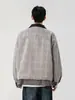 Chaqueta Oversize de Patrón Pied de Poule para Hombres y Mujeres, Nuevo Estilo Primavera y Otoño 2026, Chaqueta Suelta Casual con Retazos y Cuello Revatible para Adolescentes