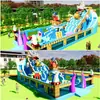 Novo Castelo Inflável para Barracas de Praça, Grande Pula-Pula Inflável para Crianças, Tobogã Inflável para Parques de Festas