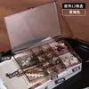 Organizador de Aretes Portátil con Compartimentos, Tapa y Cierre, Joyero de Gran Capacidad para Pulseras, Collares y Aretes