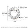 Anillo circular de serpiente del zodiaco de plata S999, estilo chino, retro, 3D, de plata dura, tejido a mano, accesorios para pulsera