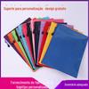 Bolsa Impermeável para Documentos A4 Tecido Oxford Bolsa de Armazenamento Bolsa para Documentos com Estampa de Futebol Bolsa com Zíper de Lona Bolsa de Papelaria Publicitária