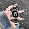 Adecuado para Apple Watch 678910 Correa con Hebilla Mariposa Cubo de Azúcar Xiaomi 10 Huawei Fit4 Pulsera Metálica de Cintura Pequeña