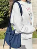 Bolso cruzado casual estilo japonés, bolso de hombro tipo tote ajustable, sensación relajada, gran capacidad, adecuado para ir al trabajo y a clases, bolso de lona