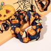 Qiyue europeu e americano Halloween colorido anel de cabelo abóbora corda de cabelo caveira tecido primavera clipe feriado acessórios de cabelo mulheres atacado