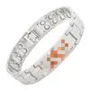 Pulseira magnética retro de moda popular com impressão a laser, fileira dupla, ornamentos de mão para casal removíveis, em estoque, atacado