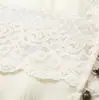 Top de Manga Corta con Encaje Patchwork y Dobladillo Asimétrico, Moda Europea y Americana Transfronteriza, Nuevo 2026, 3644660