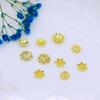 Retención de color Oro 14K18K chapado en oro Zircón Microincrustado Soporte de flores de cobre puro fundido Soporte de cuentas de diamante Accesorios para pulseras de cuentas DIY C21