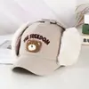 Bonés de Veludo Cotelê Atacado para Crianças de 3-8 Anos, Bonés Super Fofos com Orelhas de Urso de Desenho Animado para Outono e Inverno, Transfronteiriço