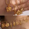 Accesorios de Colgante de Delfín Solar de Acero Inoxidable Transfronterizos Europeos y Americanos Moda Versátil Trébol de Cuatro Hojas Diseño de Elefante Accesorios de Joyería