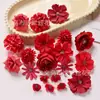 Set de 20 Flores Artificiales, Pasador de Flores Falsas, Guirnalda Hecha a Mano para Peinado DIY, Abanico, Accesorios Dinastía Han, Decoración de Boda