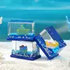 Adornos Decorativos de Escritorio Rectangulares Lindos con Gota de Aceite Reloj de Arena Líquido para Regalos de Niños Pequeños Regalos