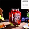 En stock Cubo de Vidrio Transparente Engrosado de Fábrica para Coca-Cola Contenedor Cubo para Bebidas Frías Jugo Cubo para Vino con Grifo Tarro para Enzimas