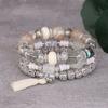 Pulseira Elástica com Pingente de Borboleta e Franja Multicamadas Estilo Boêmio Personalizado com Contas para Mulheres Tendência Atacado
