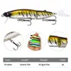 Señuelo Transfronterizo Multi-Sección Pez Biónico Señuelo Duro 12cm Flotante y Sumergible Set de Señuelos de Pesca 10 Colores Equipo de Pesca