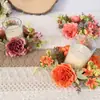 Guirnalda de Candelabro de Peonía Artificial Feliz Estilo Europeo Flores Falsas Atmósfera Romántica Boda Decoración del Hogar Escritorio Dormitorio Adornos