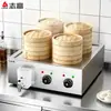 Horno de Vapor Comercial Zhigo, Vaporera Eléctrica de Mesa para Dim Sum, Productos Congelados, Panes al Vapor, Vaporera Aislada para Tienda de Desayunos