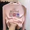 Camiseta térmica con forro polar para niña, cuello alto, camiseta con forro polar para niños mayores, nueva colección otoño/invierno 2026, top de manga larga cepillado
