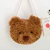 Bolsa de Muñeca de Peluche de Oso de Dibujos Animados Linda 2025, Mochila con Cabeza de Oso, Bolso Cruzado para Mujer, Disponible para Dropshipping