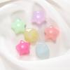 Cuentas perforadas de dos colores con forma de estrella de cinco puntas en forma de gelatina acrílica, para hacer pulseras, collares y accesorios con cuentas.
