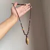 [Muxi] Nova Corrente de Suéter com Pingente Bodhi Caramelo Estilo Boêmio Chinês Acessórios Retro Zen Estilo Chinês