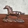 Escultura em ébano Cavalo do zodíaco para o sucesso Primeira decoração para casa Artesanato em mogno Ornamentos de cavalo