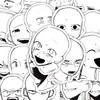 Pegatinas de Referencia de Expresiones Faciales 108 Plantillas Dibujadas a Mano Dibujos Animados Referencia DIY Funda de Teléfono Pegatinas para iPad Impermeables