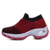 Zapatos de mujer talla grande para comercio electrónico transfronterizo con amortiguación de aire, zapatillas tejidas tipo fly, zapatos casuales de comercio exterior, zapatos tipo calcetín, comercio exterior