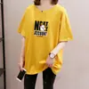 Camiseta de Manga Corta Estampada de Moda para Mujer, Estilo Nuevo Verano 2026, Longitud Media, Corte Holgado, Tallas Grandes, Top Adelgazante