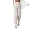 Pantalones Bombachos Holgados para Mujeres Embarazadas Estilo Artístico de Madre Embarazada Pantalones Casuales Combinables Verano Nueva Moda Cintura Escalonada Pantalones Recortados