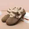Sapatos Birkenstock Retrô com Sola Grossa, Forrados Quentes, Totalmente Cobertos, para Mulheres, Inverno, Camurça, Aumento Interno da Altura, Botas de Neve Birkenstock, Sapatos de Algodão com Pelo