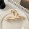 Grampo de Cabelo Grande Fosco Casual e Versátil para a Parte de Trás da Cabeça de Mulheres Clipe de Tubarão com Linha Ondulada Elegante Acessório de Cabelo