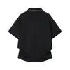 Camisa polo de manga corta con cuello para hombre, camiseta de verano de marca moderna, corte holgado, moderna 2026, top casual simple y versátil, con bloques de color