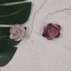 Broche de accesorios para el cabello DIY hechos a mano materiales accesorios de joyería flores hechas a mano flores de vidrio soplado flores de cinta flores de cinta de satén flores artificiales adornos flores
