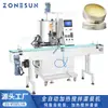 Máquina de Enchimento, Aquecimento e Mistura Automática de Cabeça Única Zonesun para Cera de Aromaterapia e Vaselina com Bomba de Engrenagem Servo