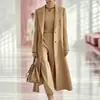 Otoño/Invierno 2026 Ropa Femenina Transfronteriza Nueva Europea y Americana Amazon Abrigo de Lana Dragón y Fénix con Cuello de Traje Abrigo Largo de Lana
