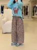 Nueva Colección Otoño 2026 para Niñas: Pantalones Casuales Cómodos con Estampado de Leopardo Retro, Pantalones Casuales de Moda Estilo Coreano para Niñas