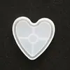 Cola Cristal DIY 5 Base de Bandeja de Flor Quadrada de Seis Lados Porta-Copos de Chá Molde Silicone Ameixa Coração Pingente Ferramenta de Polimento