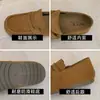 Sapatos Birkenstock femininos com plataforma oculta 2026 Outono novo estilo couro fosco slip-on mocassins de sola grossa sapatos de dirigir sapatos casuais simples