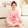 Pantalón Largo de Algodón para Niños Otoño, Conjunto de Ropa Interior de Algodón para Niñas, Suéter 100% Algodón para Niños, Pijama de Capa Base de Algodón para Otoño e Invierno Niños Mayores