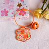 Llavero colgante de tarjeta acrílica original de doble cara buena suerte afortunado texto Jinbao bolsa colgante joyería llavero