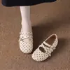 Hebilla Femenina Doble 2026 Lunares Boca Baja Francesa Girly Mary Janes Zapatos de un solo color Otoño Pastoral Cita Nuevo Estilo