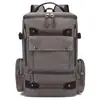 Mochila de Lona para Computador de Produção Personalizada Mochila de Viagem para Montanhismo Bolsa Masculina Portátil de Lona Multiuso em Camadas